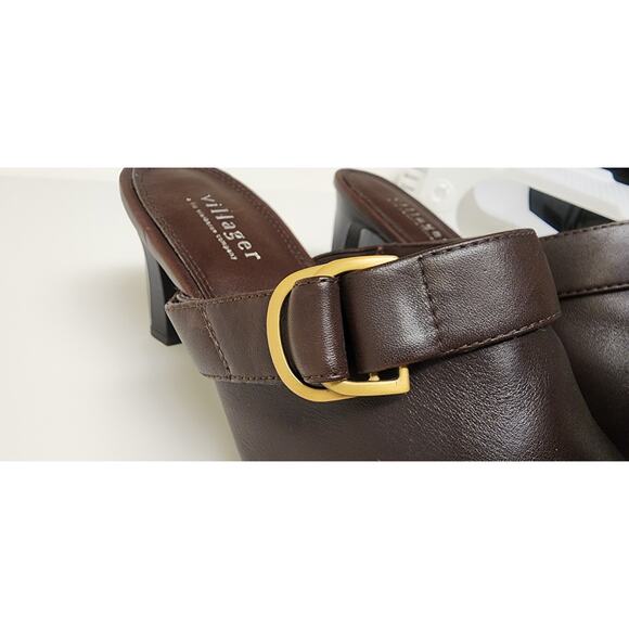 Liz Claiborne Larkin Brown Leather Upper Mule Sandals Size 9.5M - Picture 10 of 11